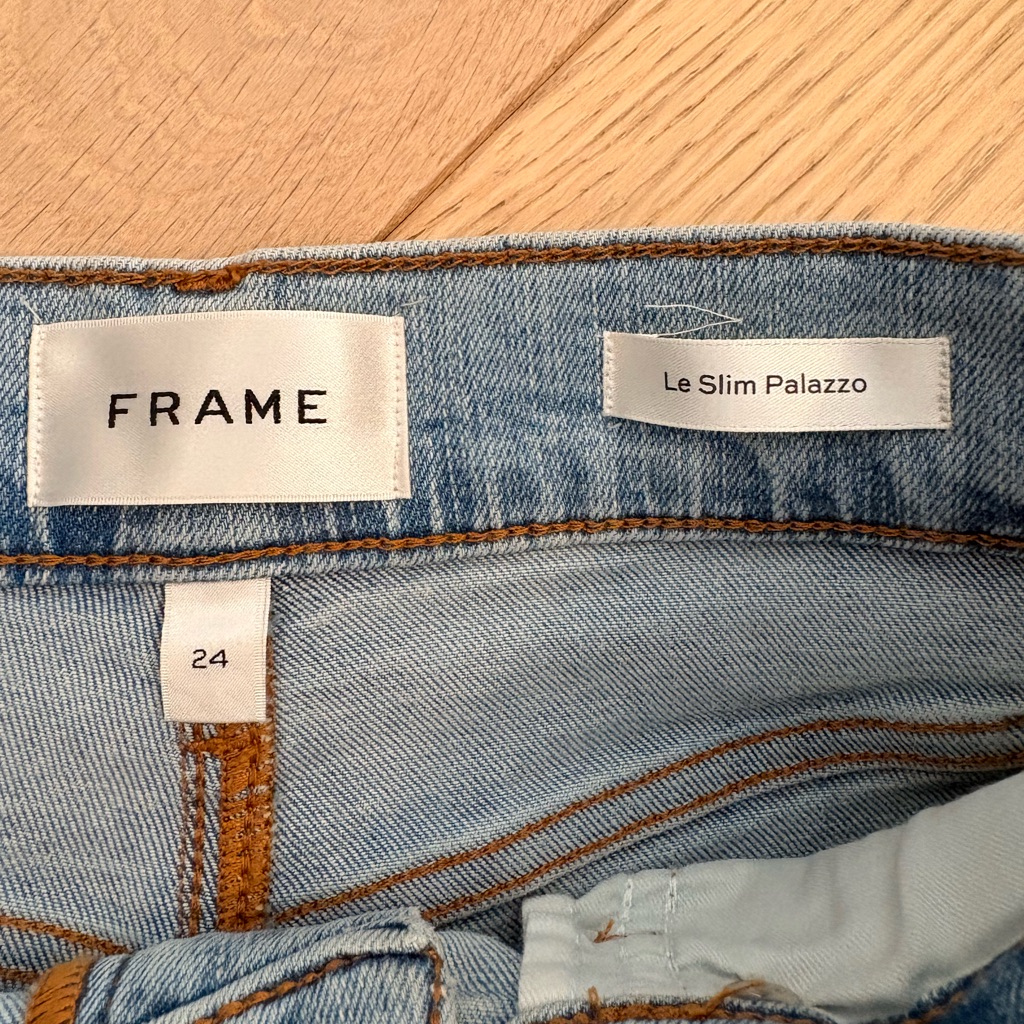 Frame Denim Le Slim Palazzo Light Blue Jeans Size 24
